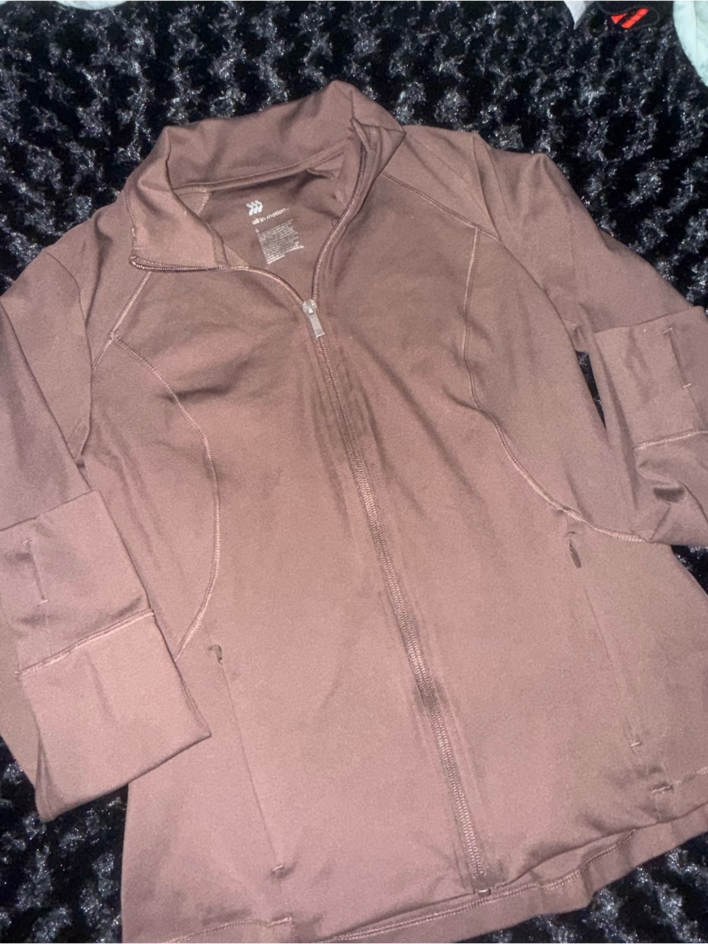 all in motion Women's Brown Zip-Up Utility Jacket